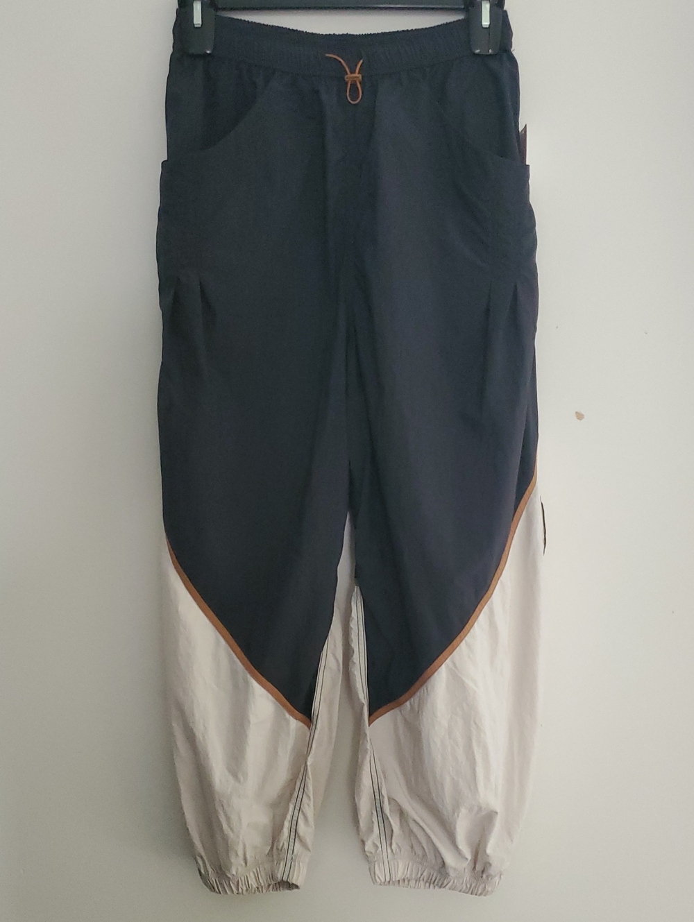 FP Movement Free Flow Colorblock Black and Cream Track Joggers